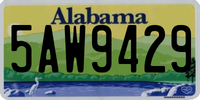 AL license plate 5AW9429