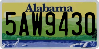 AL license plate 5AW9430