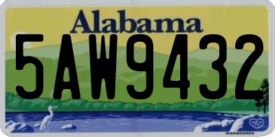 AL license plate 5AW9432