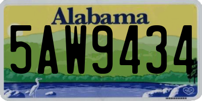 AL license plate 5AW9434