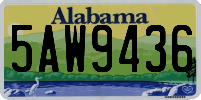 AL license plate 5AW9436
