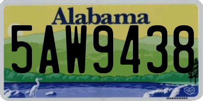 AL license plate 5AW9438