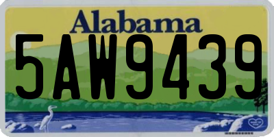 AL license plate 5AW9439