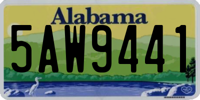 AL license plate 5AW9441