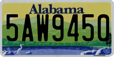AL license plate 5AW9450