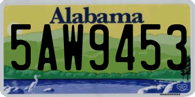 AL license plate 5AW9453