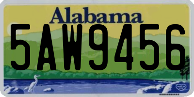 AL license plate 5AW9456