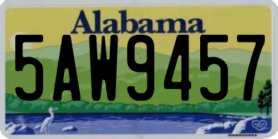 AL license plate 5AW9457