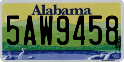 AL license plate 5AW9458