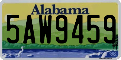 AL license plate 5AW9459