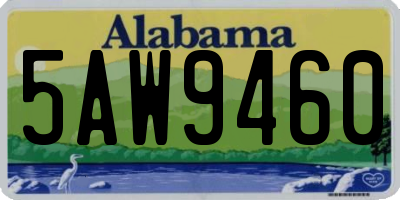 AL license plate 5AW9460