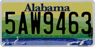 AL license plate 5AW9463