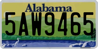 AL license plate 5AW9465