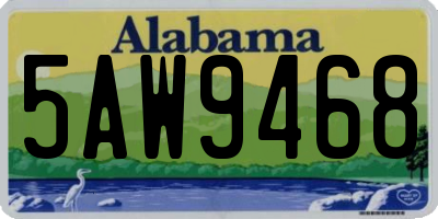 AL license plate 5AW9468