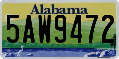 AL license plate 5AW9472