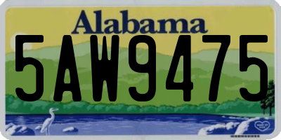 AL license plate 5AW9475