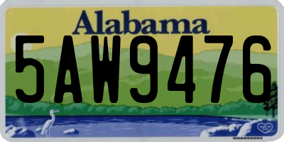 AL license plate 5AW9476