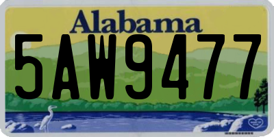 AL license plate 5AW9477