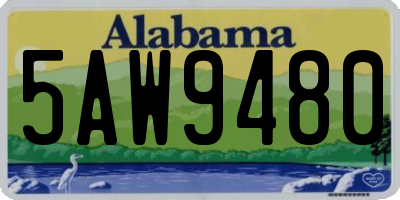 AL license plate 5AW9480