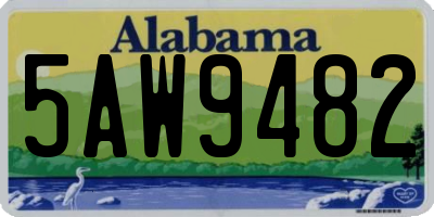 AL license plate 5AW9482