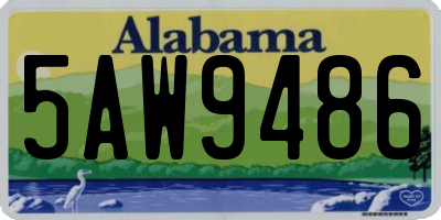 AL license plate 5AW9486
