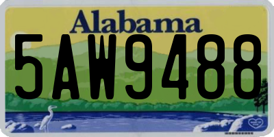 AL license plate 5AW9488