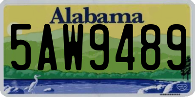 AL license plate 5AW9489