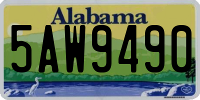 AL license plate 5AW9490