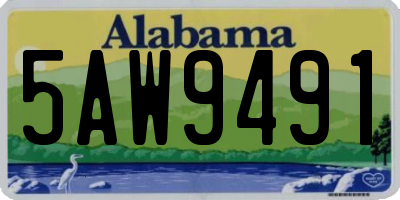 AL license plate 5AW9491