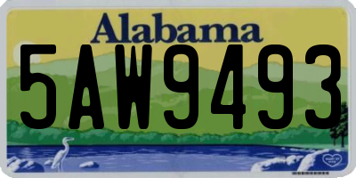 AL license plate 5AW9493