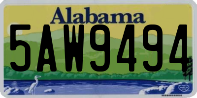 AL license plate 5AW9494