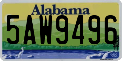 AL license plate 5AW9496