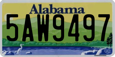 AL license plate 5AW9497
