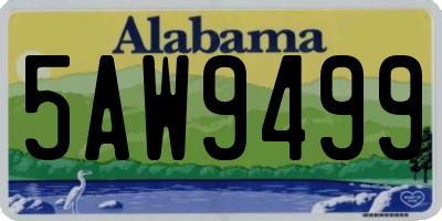 AL license plate 5AW9499