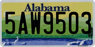 AL license plate 5AW9503