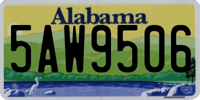 AL license plate 5AW9506