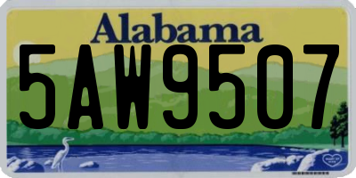 AL license plate 5AW9507