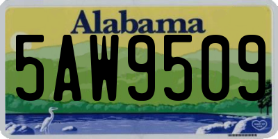 AL license plate 5AW9509