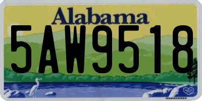 AL license plate 5AW9518