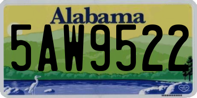 AL license plate 5AW9522