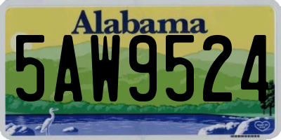 AL license plate 5AW9524
