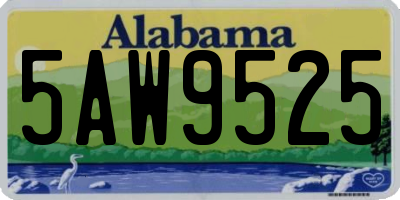 AL license plate 5AW9525