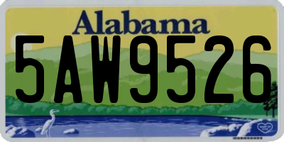 AL license plate 5AW9526