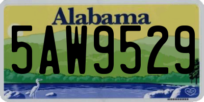 AL license plate 5AW9529