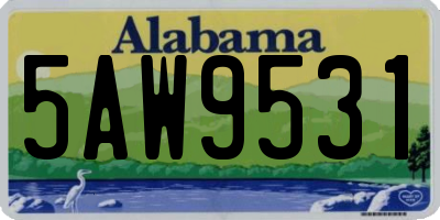 AL license plate 5AW9531