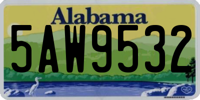 AL license plate 5AW9532