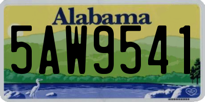 AL license plate 5AW9541