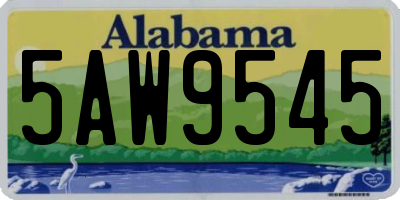 AL license plate 5AW9545