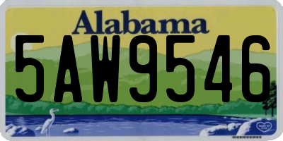 AL license plate 5AW9546
