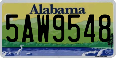 AL license plate 5AW9548
